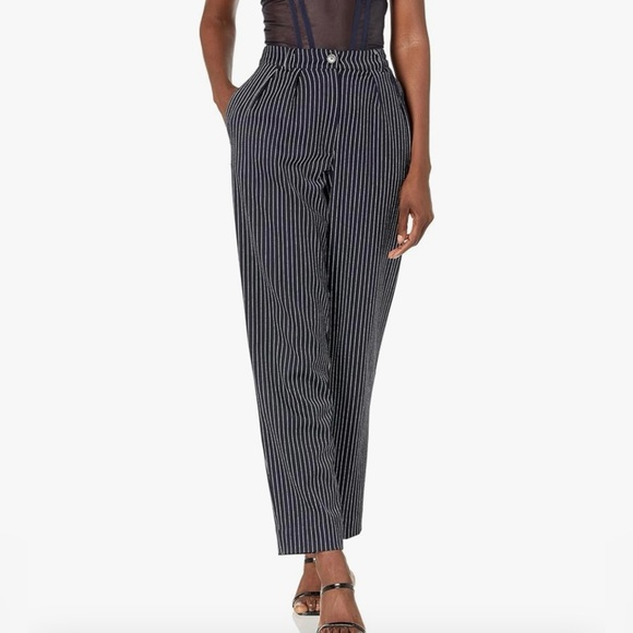 The Drop Women's Sky Captain Striped Suiting Pleated Pant by @signedblake - Picture 5 of 6